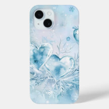 Étui de téléphone en aquarelle Cœurs glacés et flo
