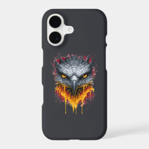 Étui de téléphone en aquarelle Faucon de lave en f