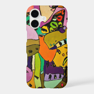 Étui de téléphone en art abstrait funky de Jennife