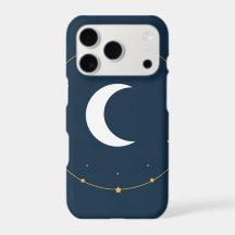Étui de téléphone en art linéaire céleste - Indigo
