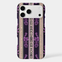 Étui de téléphone en damas gothique violet foncé