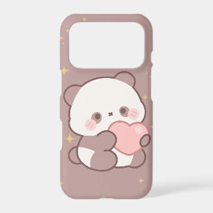 Étui de téléphone en forme de panda mignon tenant