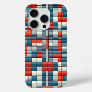 Étui de téléphone en mosaïque géométrique colorée 