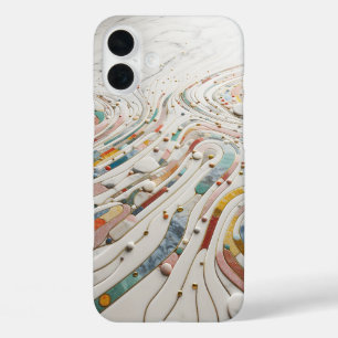 Étui de téléphone en pierre de galet colorée de lu