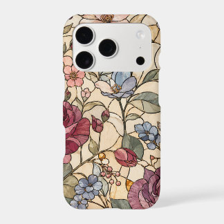 Étui de téléphone en verre florale teinté — Élégan
