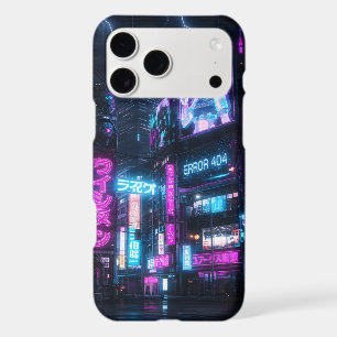 Étui de téléphone Fille Anime Neon Cyberpunk Glitc