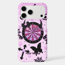 Étui de téléphone fléchettes gothiques roses
