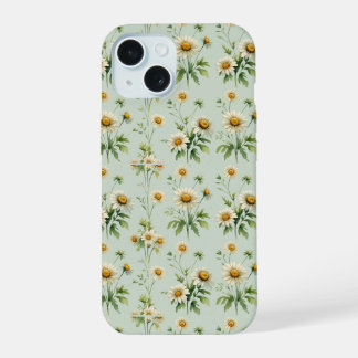 Étui de téléphone Fleur de marguerite verte sauge