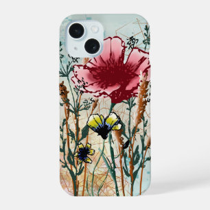 Étui de téléphone fleur sauvage multimédia