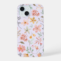 Étui de téléphone floral aquarelle lavande