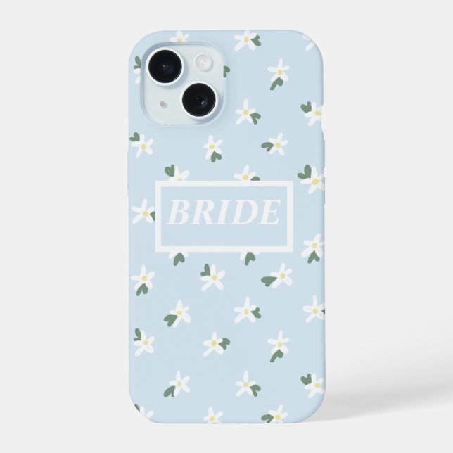 Étui de téléphone floral pour mariée (Verso)