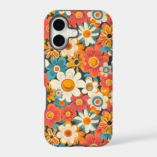Étui de téléphone floral rétro