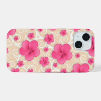 Étui de téléphone floral rose