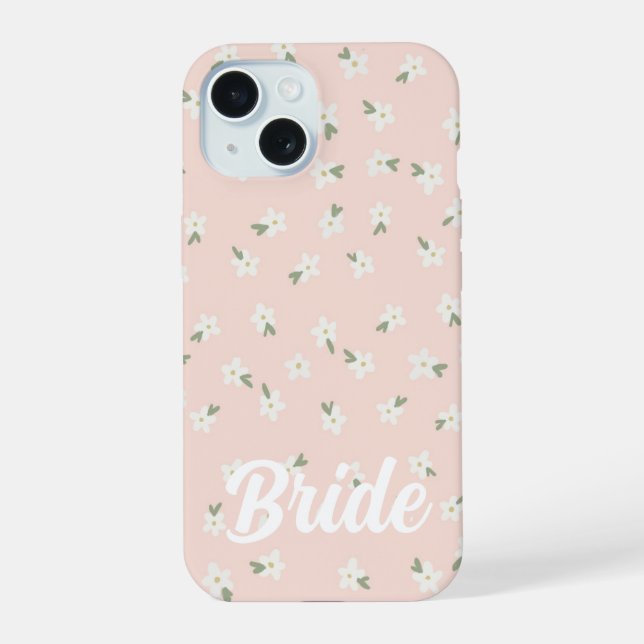 Étui de téléphone floral rose personnalisé pour la (Verso)