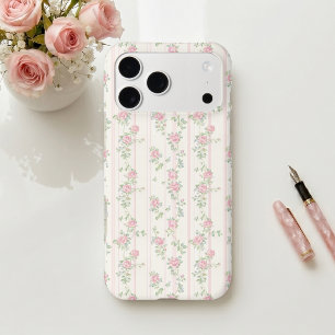 Étui de téléphone floral rose rose