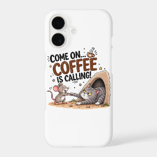Étui de téléphone Funny Coffee Cat pour iPhone 17