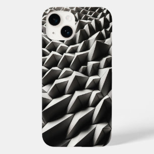 Étui de téléphone géométrique 3D blanc moderne - M