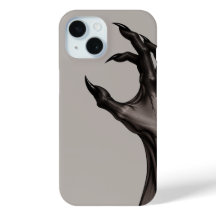 Étui de téléphone gothique à main de sorcière noir
