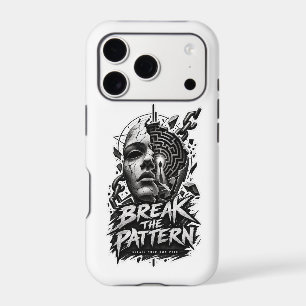 Étui de téléphone graphique monochrome « Break The