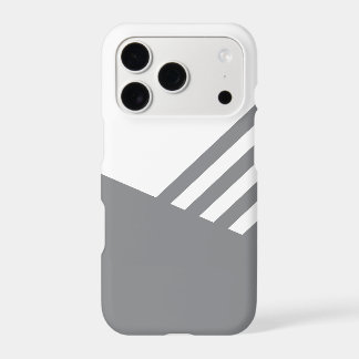 Étui de téléphone gris et blanc minimaliste