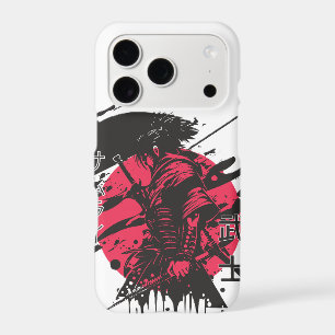Étui de téléphone Guerrier Samouraï Rouge & Noir