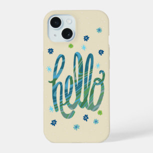 Étui de téléphone Hello avec des fleurs mignonnes