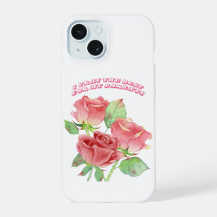Étui de téléphone Je prie pour le meilleur pour me