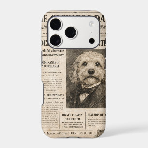 Étui de téléphone journal vintage Cockapoo