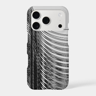 Étui de téléphone Lignes de vague noires abstraite