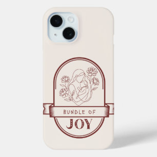 Étui de téléphone mignon avec badge vintage paqu