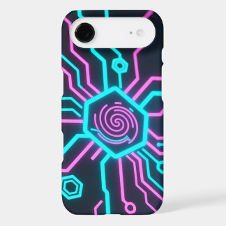 Étui de téléphone noir avec néon lumineux