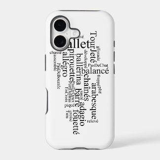 Étui de téléphone nuage de mots de ballet