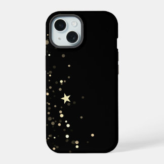 Étui de téléphone Nuit étoilée or noir