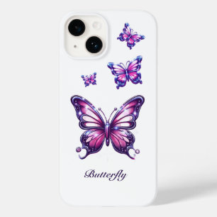 Étui de téléphone Papillon Chrome Rose Y2K
