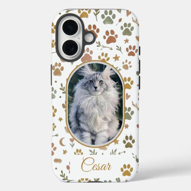 Étui de téléphone personnalisé avec photo et nom p (Verso)