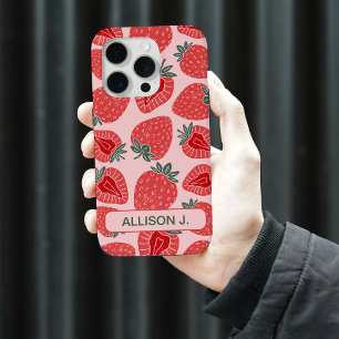 Étui de téléphone personnalisé motif fraise pour f