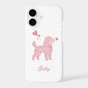 Étui de téléphone personnalisé Poodle Valentine -