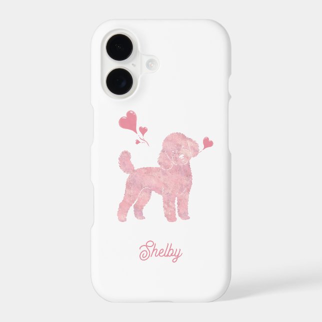Étui de téléphone personnalisé Poodle Valentine -  (Verso)