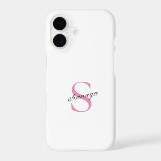 Étui de téléphone personnalisé rose avec nom
