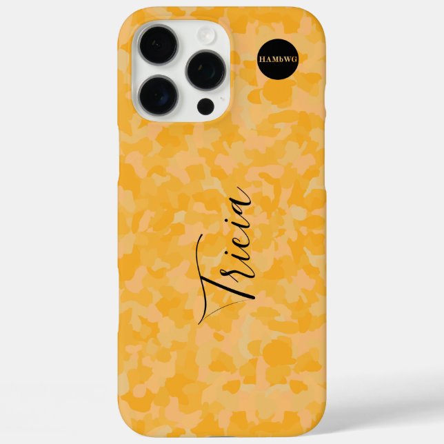 Étui de téléphone portable camouflage jaune HAMbyW (Verso)