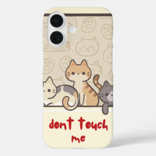 Étui de téléphone pour chat Ne me touche pas   Cha
