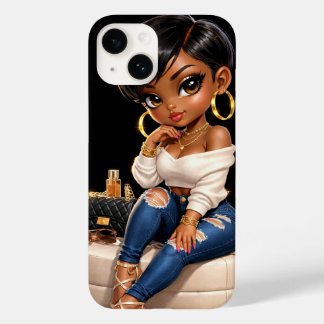 Étui de téléphone pour fille noire - Luxe esthétiq