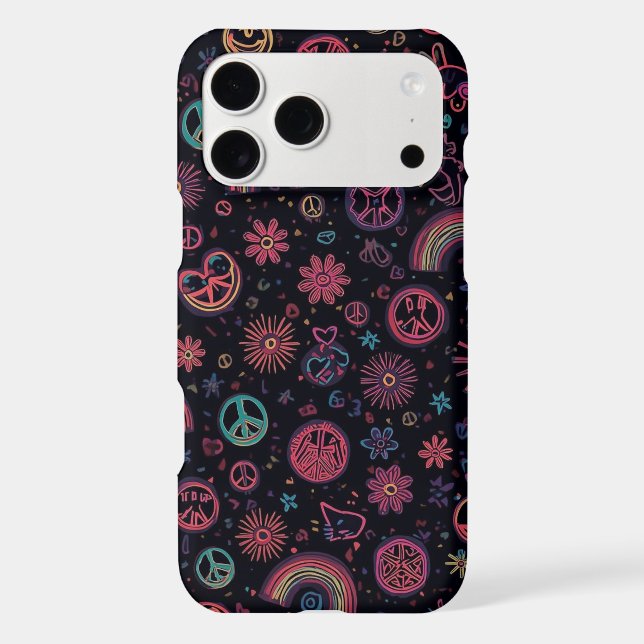 Étui de téléphone psychédélique Groovy 70s | Smile (Verso)