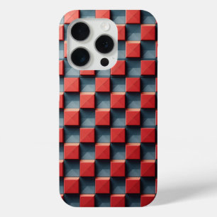 Étui de téléphone pyramide rouge 3D moderne Géomét