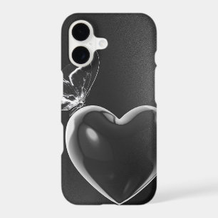 Étui de téléphone robuste à cœur noir — Élégant