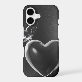 Étui de téléphone robuste à cœur noir — Élégant