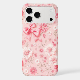 Étui de téléphone rose avec nœud coquette prépa ad