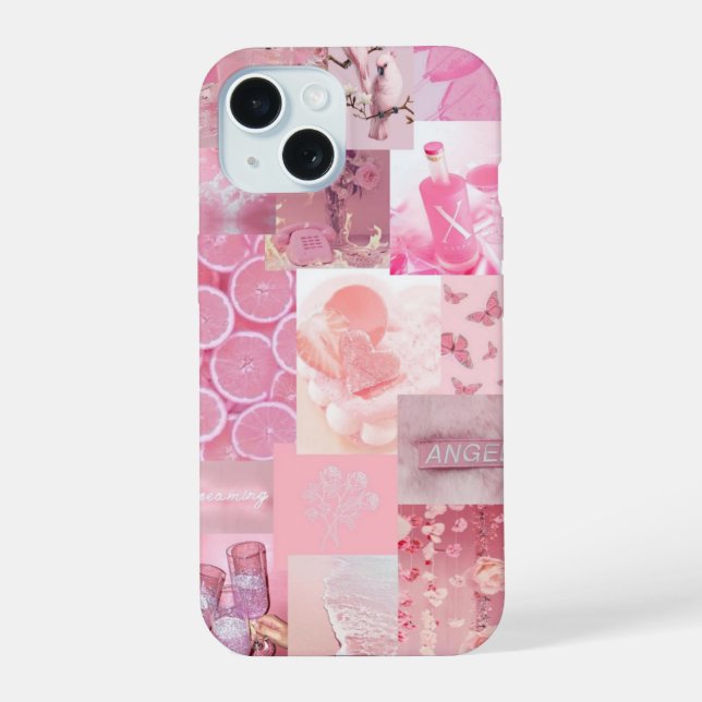 étui de téléphone rose esthétique (Verso)