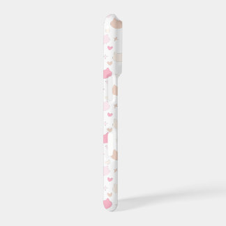 Étui de téléphone Rose Pastel Kawaii Chat Cœurs Ét