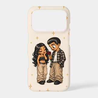 Étui de téléphone Rose Rouge Couple d'Amour Chican
